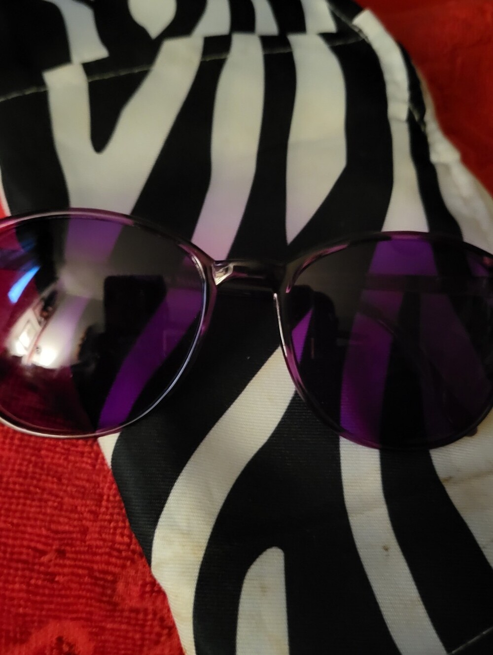 Women's Purple Sunglasses - Picture 3 of 6